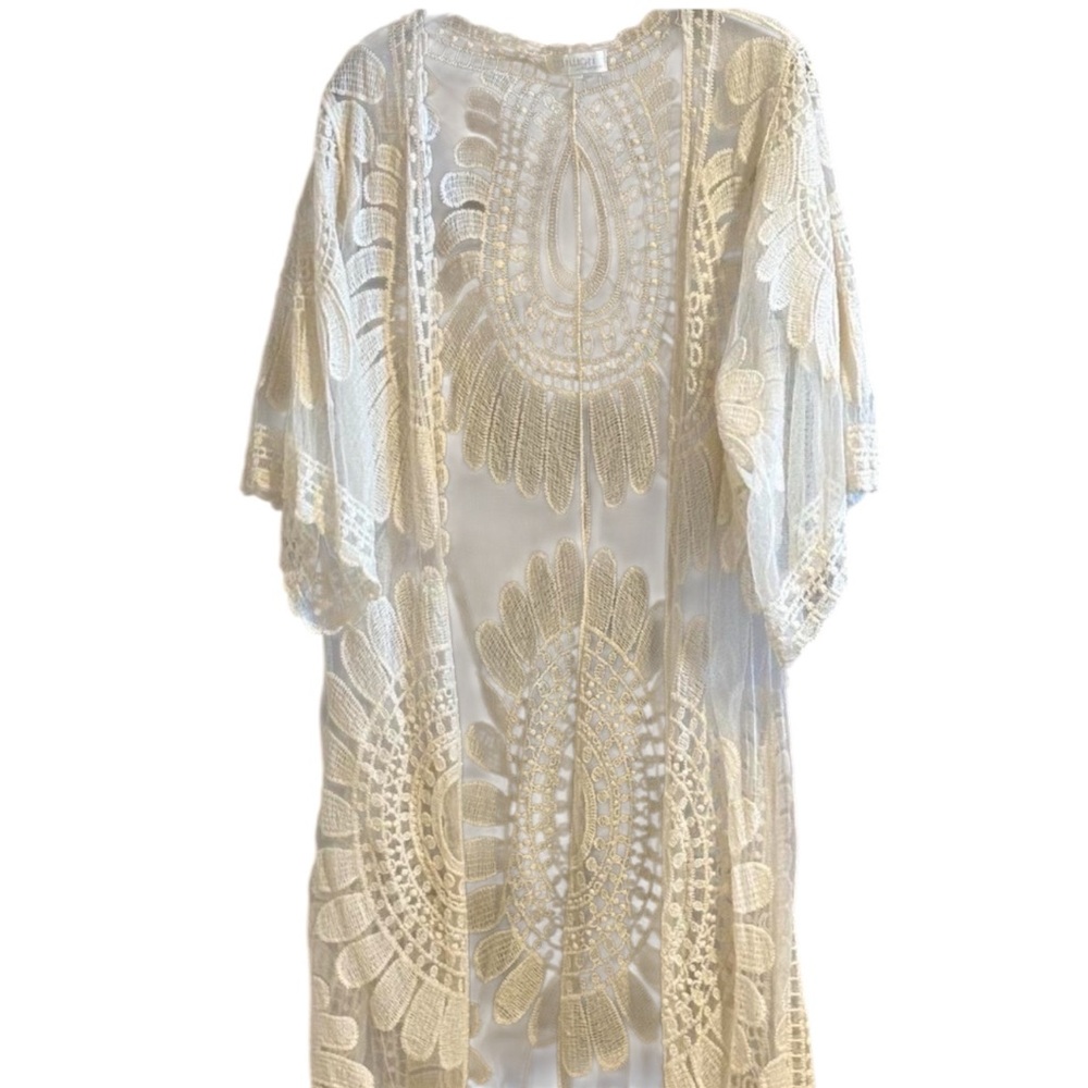 White Lace Kimono Cover-Up